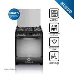 INDURAMA - Cocina Smart CPI-3595N 30 Black Steel - 5 Hornillas