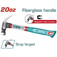 TOTAL TOOLS - Martillo Carpintero Imantado 20oz TOTAL