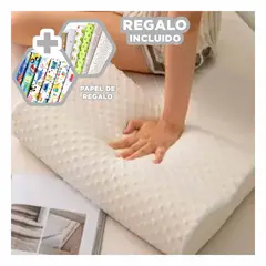 GENERICO - Almohada de Cuello Medicinal Color Blanco Y+Papel de Regalo
