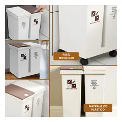 GENERICO - Pack4 Bote para Limpieza de Espacios 40L en Blanco