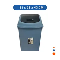 GENERICO - Tacho para Desechos Domesticos en Azul Y+Regalo Stickers