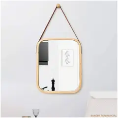 INSPIRA MARKET - Espejo Decorativo Rectangular de Tocador Colgante Dorado