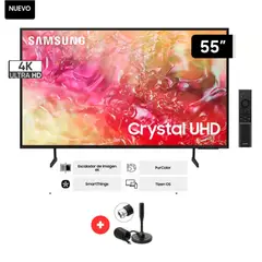 SAMSUNG - Televisor LED 55 Crystal UHD 4K Tizen OS Smart TV 55DU7000 + ANTENA DIGITAL