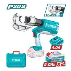 TOTAL TOOLS - Crimpeadora LI-ION 20v 16-400MM2 con Bateria 2X50Ah LED - TCTLI2005