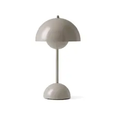 GENERICO - Lámpara de mesa Glossy Gris Recargable LED