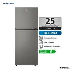 INDURAMA - REFRIGERADORA INDURAMA 203 L TOP FREEZER CROMA - RI-359I