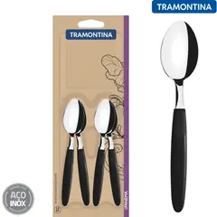 TRAMONTINA - Cuchara de Té Ipanema Negro x12 piezas -
