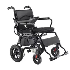 GENERICO - Silla de Ruedas Electrica Comfort Black Plegable Bateria de Acido Ligera