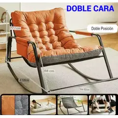 GENERICO - SILLA MECEDORA SILLÓN SOFÁ DOBLE CARA TERRAZA JARDIN PLAYA EXTRA ANCHO