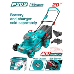 TOTAL TOOLS - Corta Cesped 40V 20V+20V 2800RPM C510MM Industrial - TLMLI4020