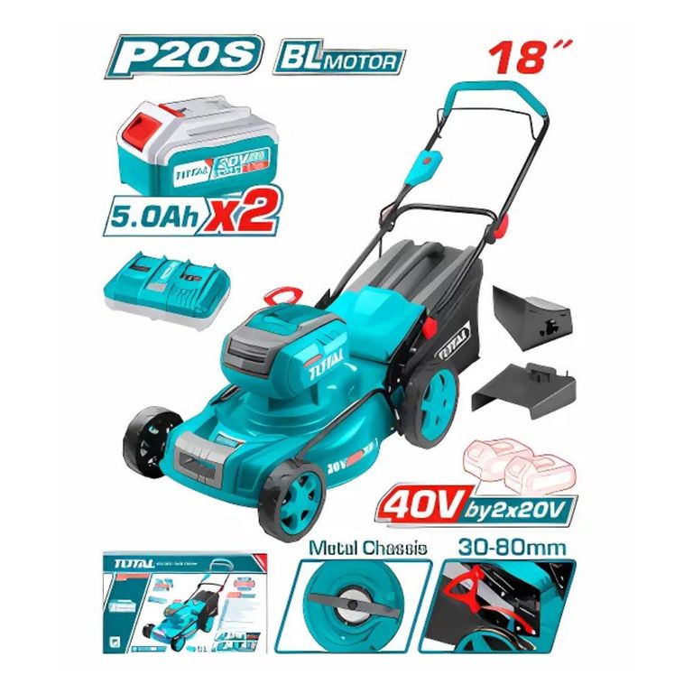 Corta Cesped a Bateria 40V Total LI-ION 2800RPM - TLMLI20186