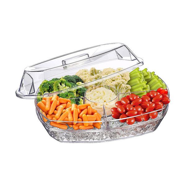 Bandeja para aperitivos de frutas y verduras