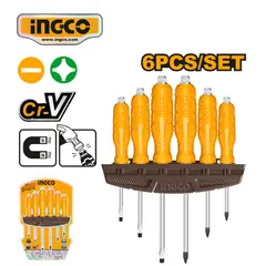 INGCO TOOLS - HSGTDC180601 SET 6PZ DESTORNILLADORES DE GOLPE
