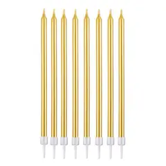 PIA COPELLO STORE - Pack de 6 Velas Doradas Cumpleaños