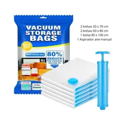 INSPIRA MARKET - Bolsa al Vació 5 Bolsas + Bomba Succionadora Set x6