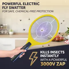 OEM - Raqueta Matamoscas Eléctrica Exterminador de Mosquitos Muy Resistencia