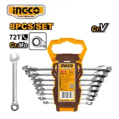 INGCO TOOLS - HKSPAR1082 SET 8PZ LLAVES MIXTAS RATCHET 8-19mm