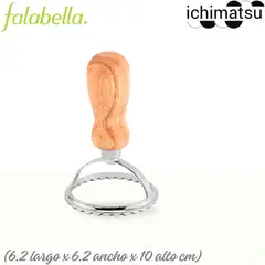 Ichimatsu - Molde cortador círculo para ravioli de Acero Inoxidable con mango de madera