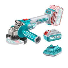 TOTAL TOOLS - AMOLADORA ESMERIL ANGULAR INALÁMBRICO 20V + 10 DISCOS TOTAL