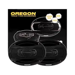 OREGON - Juego Parlantes Coaxial Auto 6X9 PuLG 1000w 5 Vias