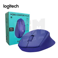 LOGITECH - Mouse M280 Wireless Azul Ergonómico Y Conexión Inalámbrica, Ideal Para Oficina Y