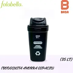BASA - PAPELERA BODEGUITA AHORRA ESPACIO 35 LT ECOBASA.