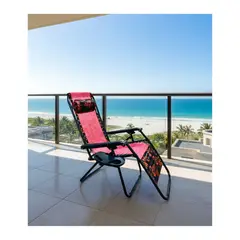 GENERICO - Silla Reposera Plegable Terrasa Playera Rosas