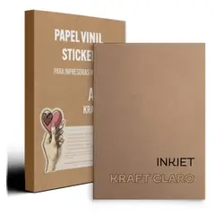CUSTOM LABELS - Vinil Adhesivo Sticker Imprimible Kraft A4 X20H