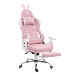 UNLIMITED - Silla Gamer Ergonómica Hera Pink Posapies 180° Masajeador Lumbar