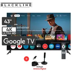 BLACKLINE - Televisor 43 UHD 4K Smart TV BL43-T3000UD + ANTENA DIGITAL