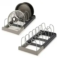 GENERICO - Organizador Extensible De Sartenes, Tapas y Moldes De 8 Divisiones
