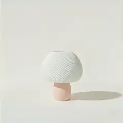 GENERICO - Lámpara Seta de impresión 3D blanco y rosado