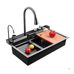 ALFA - Lavadero De Cocina Multifuncional Acero Inox Smart Premium Industrial Alfa ALF-556