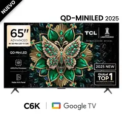 TCL - Televisor 65 Qd Miniled 4K 65C6K Google TV