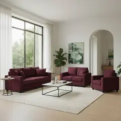 GENERICO - Juego de Sala Reims 3-2-1 + Banqueta de Regalo