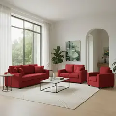 GENERICO - Juego de Sala Reims 3-2-1 + Banqueta de Regalo