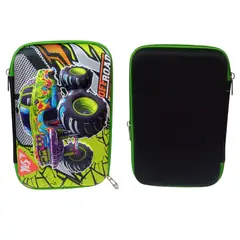 GENERICO - Cartuchera 3D con cierre y compartimientos con relieve