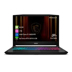 MSI - Laptop Gamer MSI Katana 15.6″ QHD 165Hz i7-14650HX 16 GB 1 TB SSD RTX 5070 Win11 Home