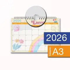 MIHUACO - Planner Planificador calendario 2026-A3- Arco Iris v2