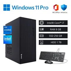 INTEL - Computadora PC Intel Core i7 3,80 GHz 8GB RAM 256GB SSD + 1TB HDD
