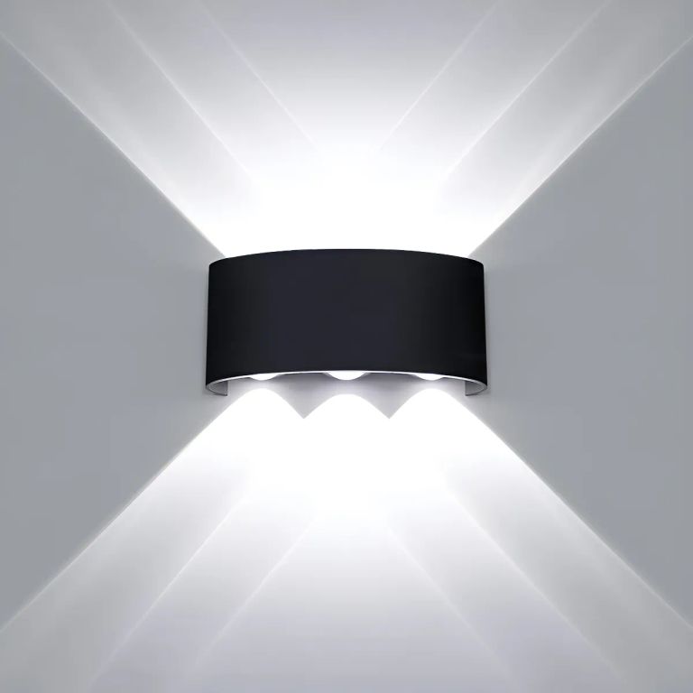 Luz Led Foco Aplique Pared 6 Leds Luz Fría Exterior