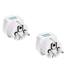 GENERICO - Pack de 2 Adaptadores de Enchufe Universal Europeo – De Viaje
