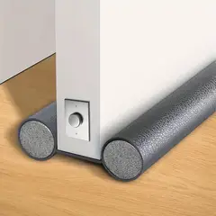 GENERICO - Tapón de Puerta Burlete Contra Insectos Polvo Olores Ruido - Negro