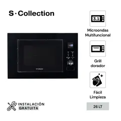 SOLE - Horno Microondas Empotrable Sc 3 En 1 Grill 20