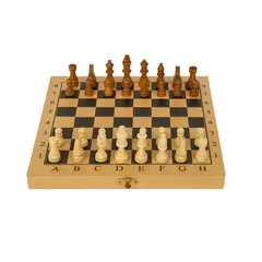 GENERICO - Juego de Ajedrez Clásico Tablero Plegable de Madera