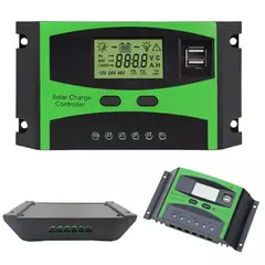 KAZO - Regulador controlador de carga solar PWM 50A 12v24v 2 USB LCD