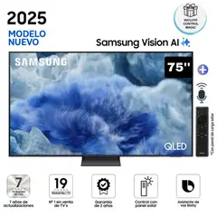 SAMSUNG - TELEVISOR SAMSUNG QLED 75 QN75Q8FAAG UHD 4K VISION AI 2025