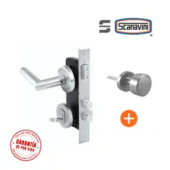 SCANAVINI - Cerradura de embutir principal 960R Ace Inox manilla DERECHA