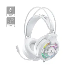 ENKORE - AUDIFONO GAMER BLANCO 5.1 USB CON LED RGB ENKORE ACTIVE
