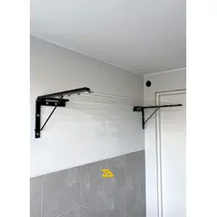 J3 RACKS - Tendedero plegable 5 filas negro